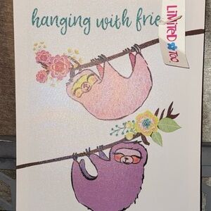 Limited Too Sloth Framed Wall Canvas Pictures for Girls Nursery/ Bedroom